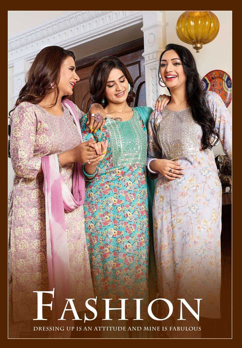 Master Kurti Bonaza Vol 3 Capsule Print Casual Wear Kurti Straight Pant With Dupatta