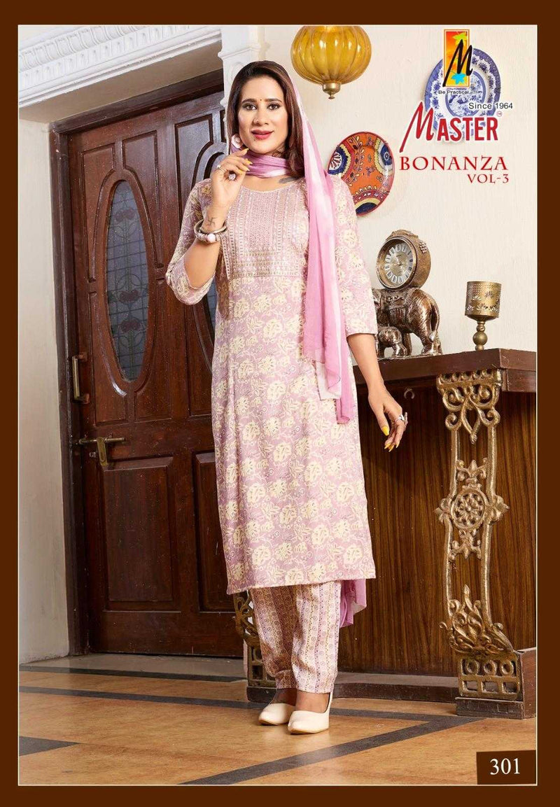 Master Kurti Bonaza Vol 3 Capsule Print Casual Wear Kurti Straight Pant With Dupatta