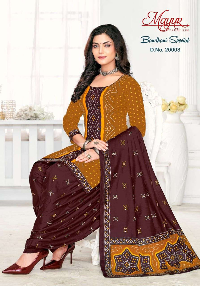 Mayur Creation Bandhani Special Vol 20 New Design Cotton Daily Wear Salwar Suit