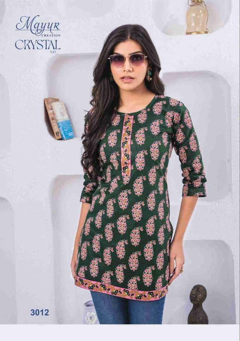 Mayur Creation Crystal Vol 3 Cotton Daily Wear Short Kurti