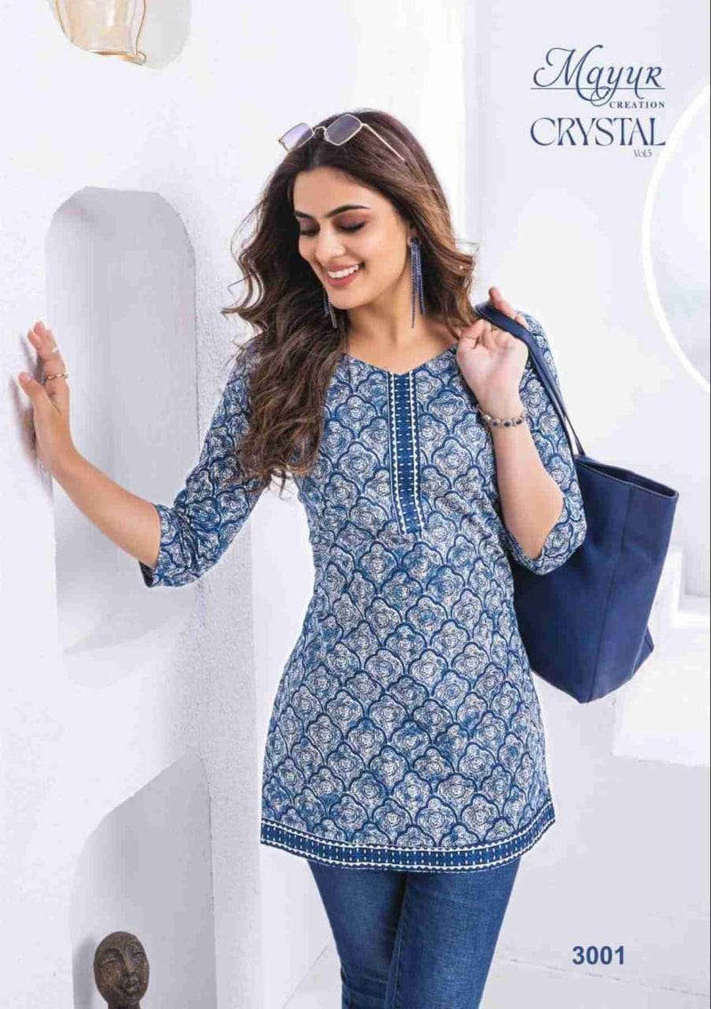 Mayur Creation Crystal Vol 3 Cotton Daily Wear Short Kurti
