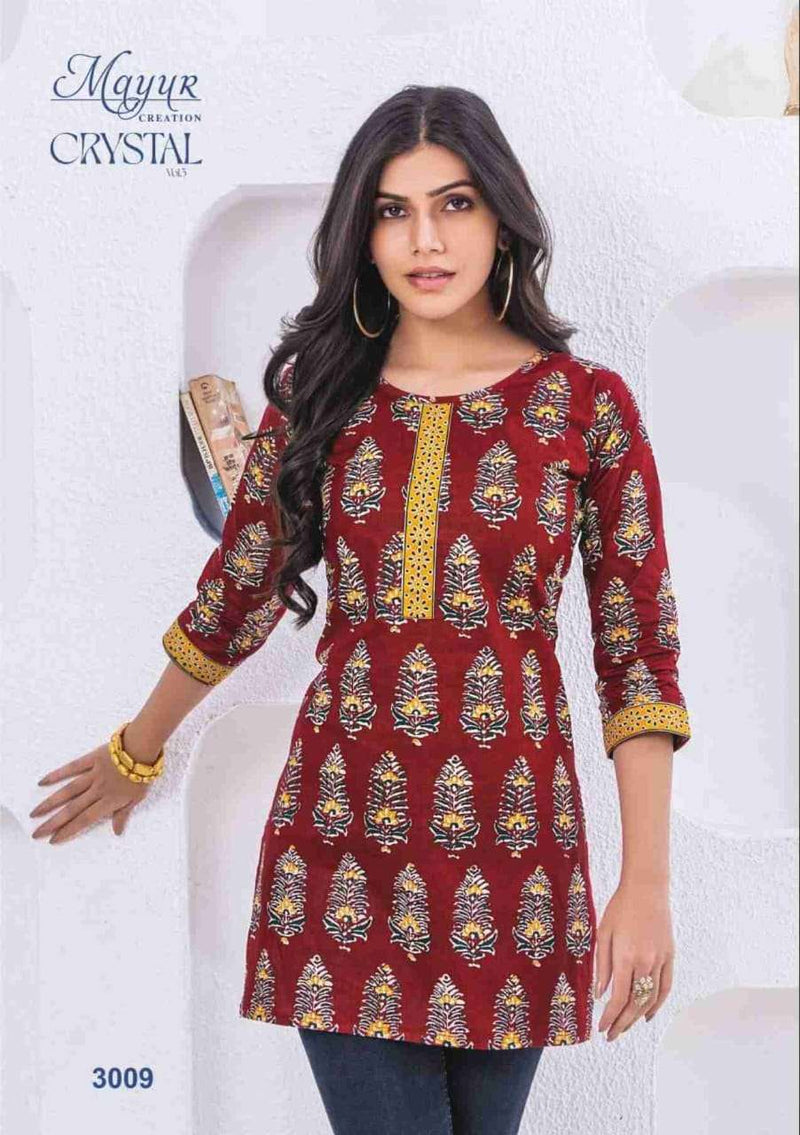 Mayur Creation Crystal Vol 3 Cotton Daily Wear Short Kurti