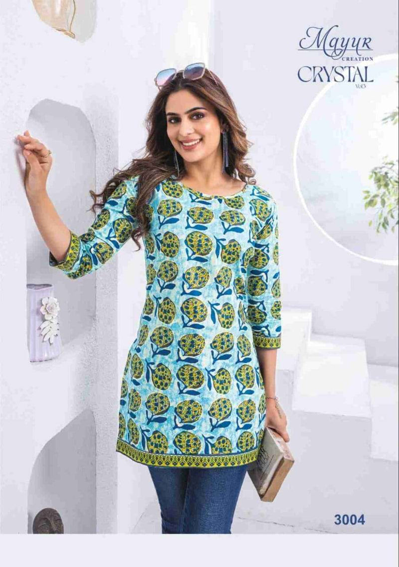 Mayur Creation Crystal Vol 3 Cotton Daily Wear Short Kurti