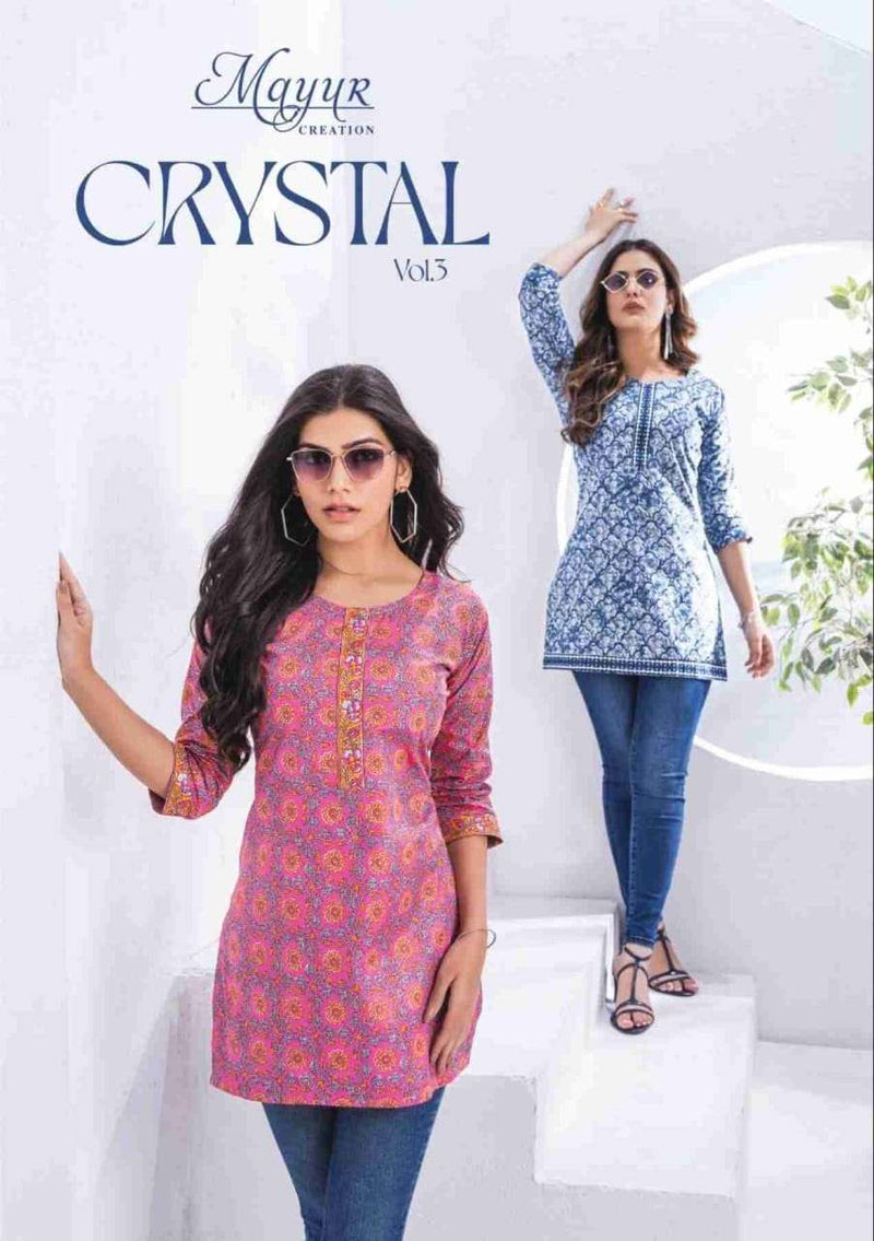 Mayur Creation Crystal Vol 3 Cotton Daily Wear Short Kurti