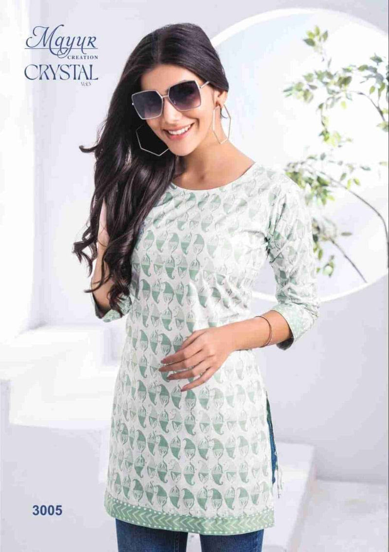 Mayur Creation Crystal Vol 3 Cotton Daily Wear Short Kurti