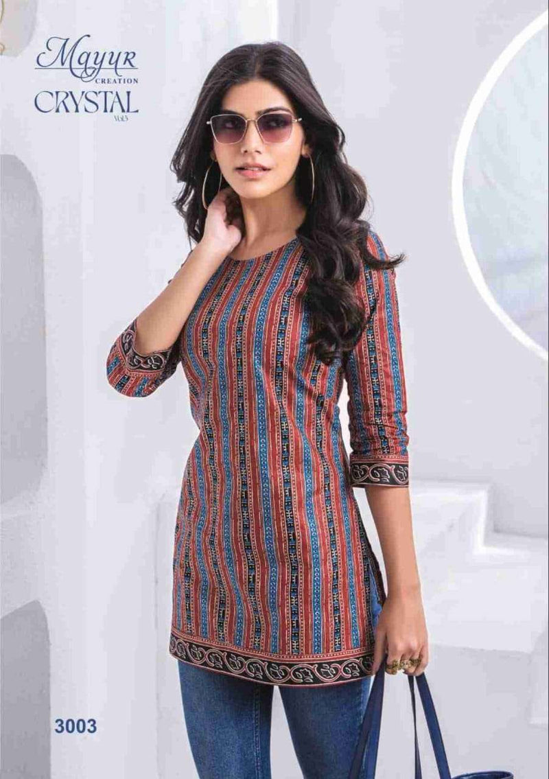 Mayur Creation Crystal Vol 3 Cotton Daily Wear Short Kurti