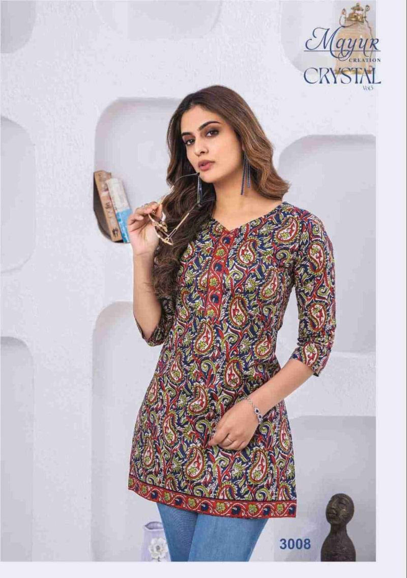 Mayur Creation Crystal Vol 3 Cotton Daily Wear Short Kurti