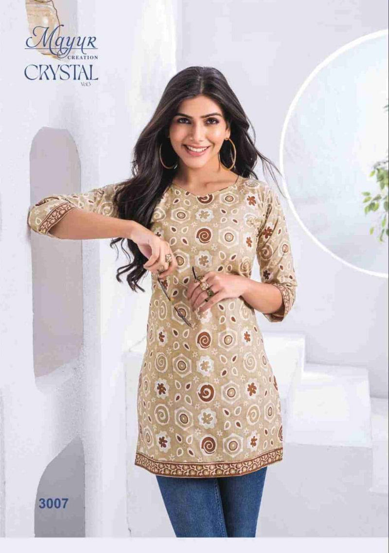 Mayur Creation Crystal Vol 3 Cotton Daily Wear Short Kurti