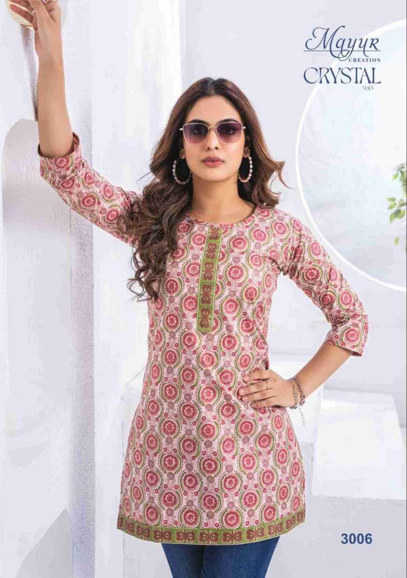 Mayur Creation Crystal Vol 3 Cotton Daily Wear Short Kurti