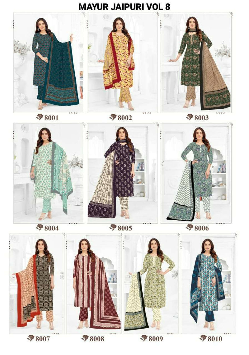 Mayur Creation Jaipuri Vol 8 Cotton Printed Daily Wear Salwar Suit