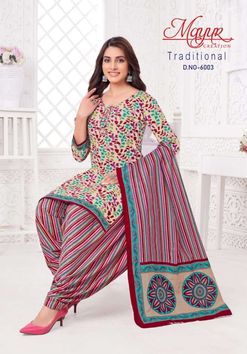 Mayur Creation Traditional Vol 6 Cotton Unstitched Daily Wear Salwar Suit