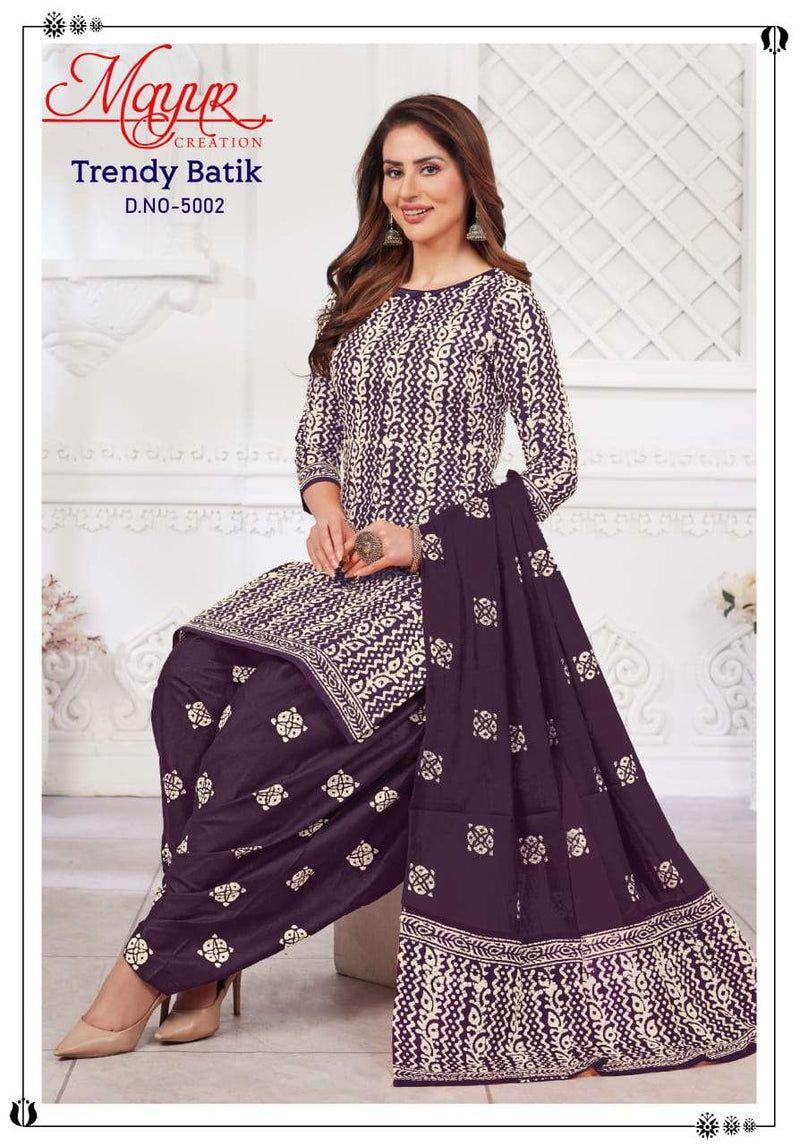Mayur Creation Trendy Batik Vol 5 Cotton Daily Wear Salwar Suit