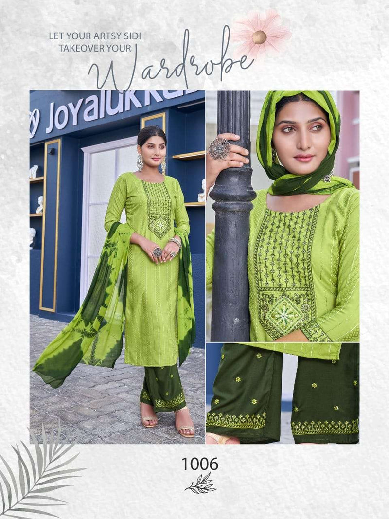 Mayur Fashion Present Rasam Fancy 3 Pcs Set Amazing Work Readymade Plazzo Style Salwar Kameez