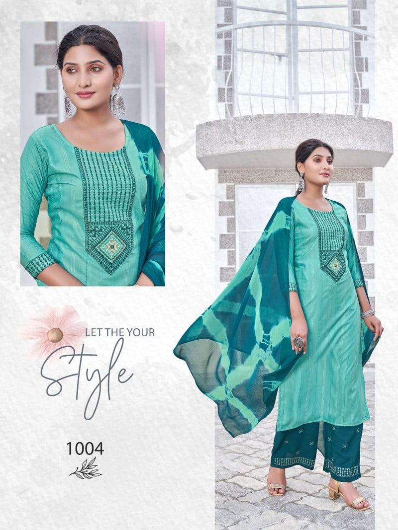 Mayur Fashion Present Rasam Fancy 3 Pcs Set Amazing Work Readymade Plazzo Style Salwar Kameez