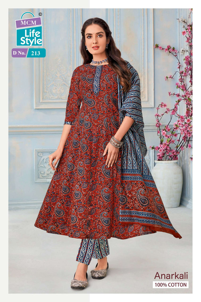 Mcm Lifestyle Anarkali Vol 2 Cotton Handwork Casual Wear Kurti Set