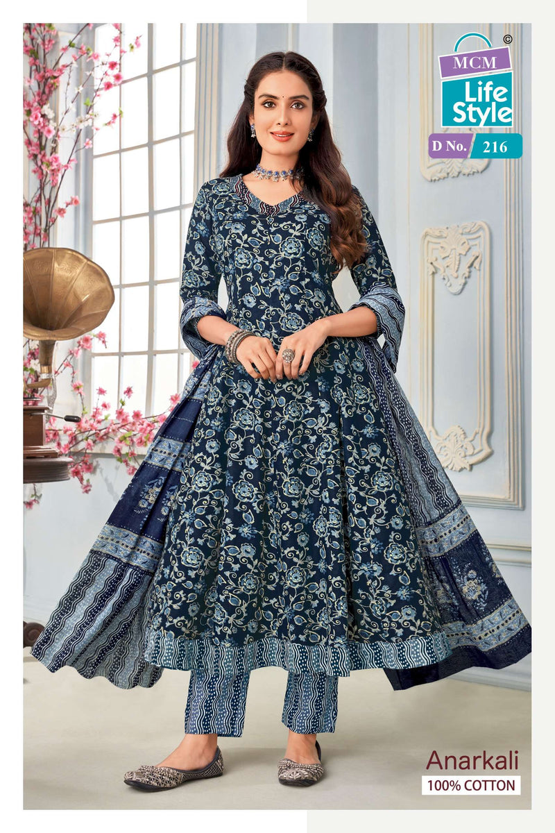 Mcm Lifestyle Anarkali Vol 2 Cotton Handwork Casual Wear Kurti Set