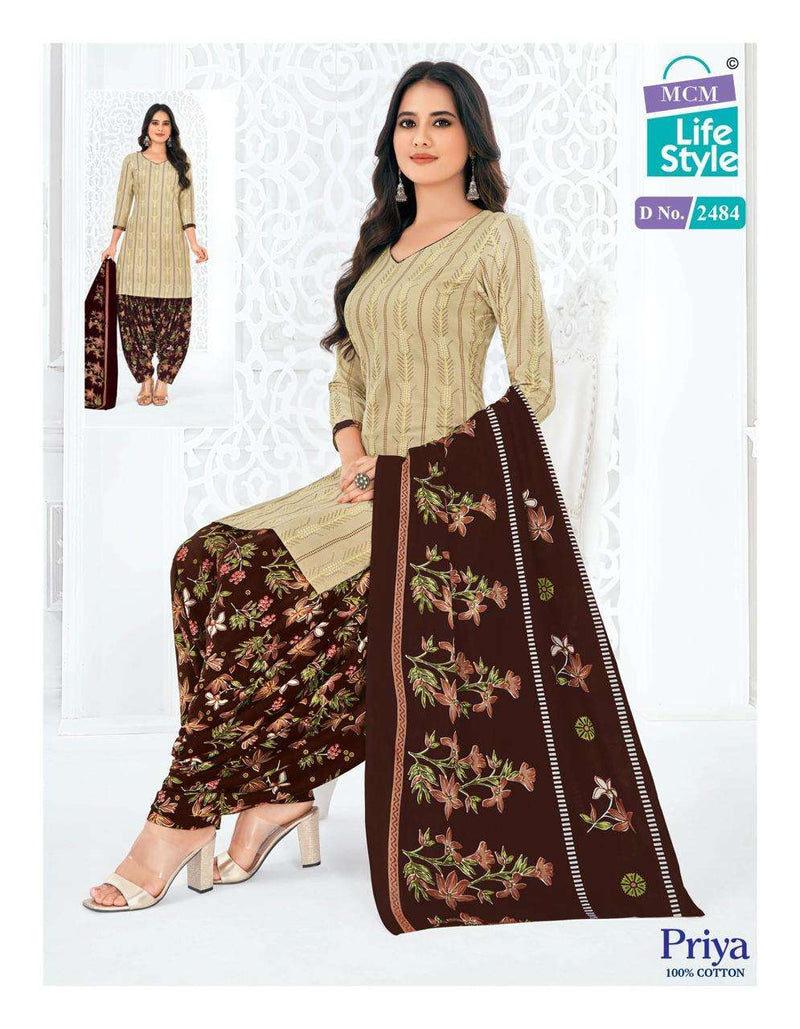 Mcm Lifestyle Priya Vol 24 Cotton Readymade Patiyala Suit For Dailywear