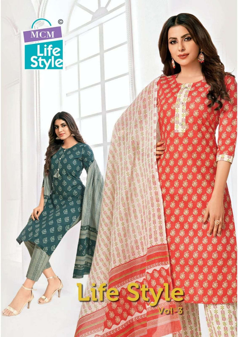 Mcm Lifestyle Vol 3 Readymade 3 Peice Set Digital Print Kurti Pant Dupatta