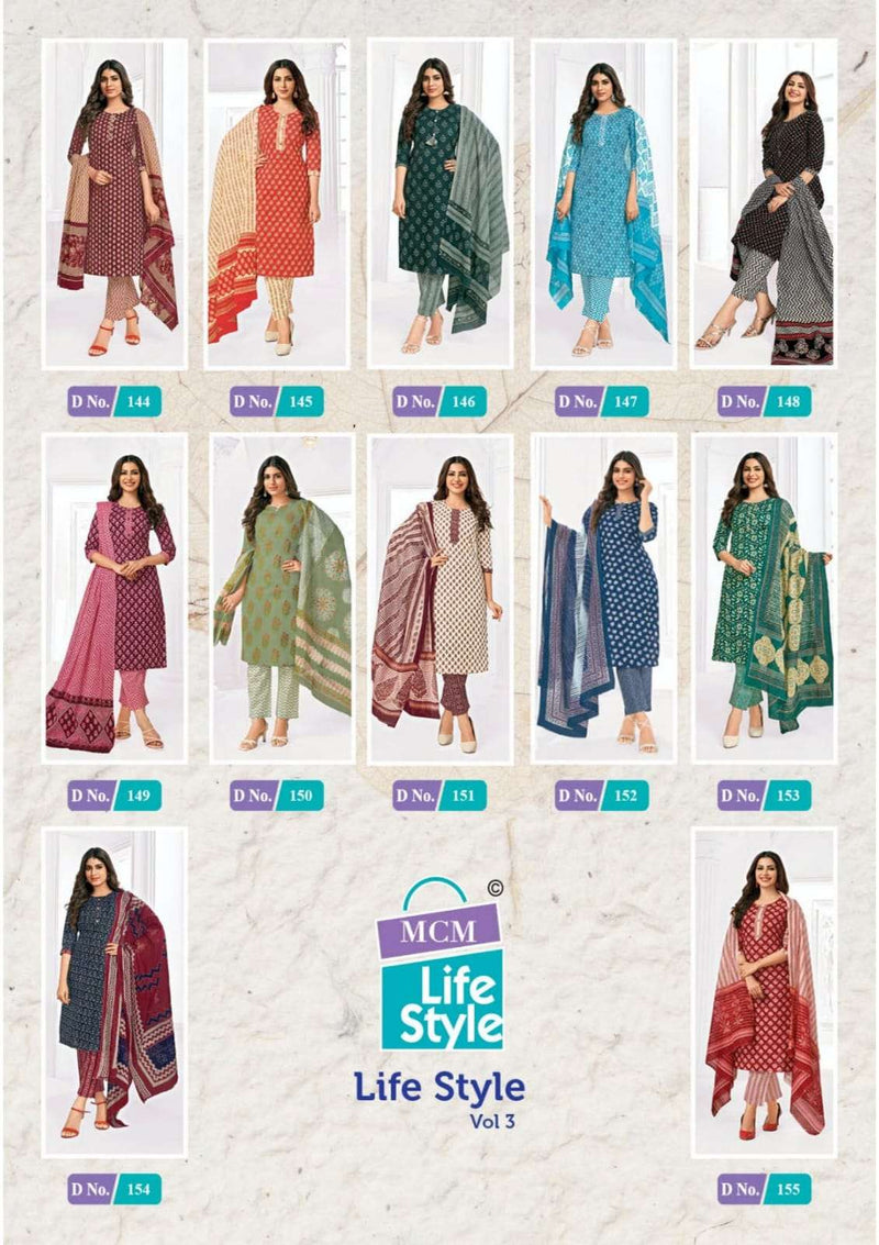 Mcm Lifestyle Vol 3 Readymade 3 Peice Set Digital Print Kurti Pant Dupatta