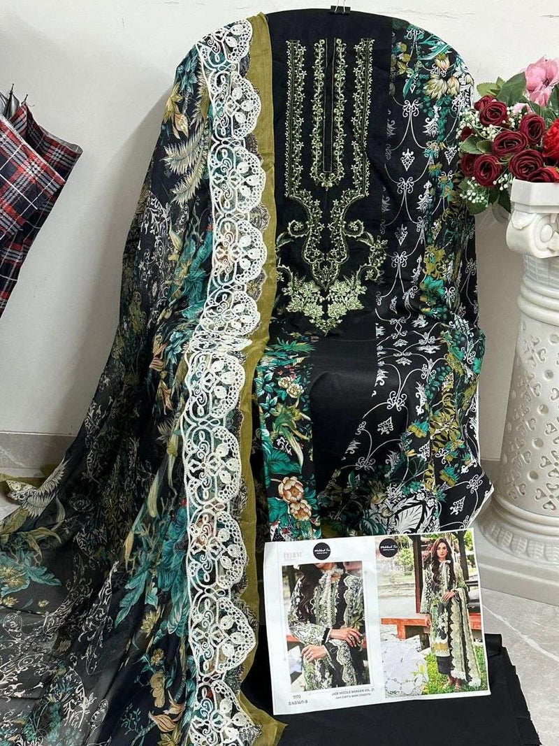 Mehboob Tex Design No 1417 B Cotton Patch Work Fancy Salwar Suit