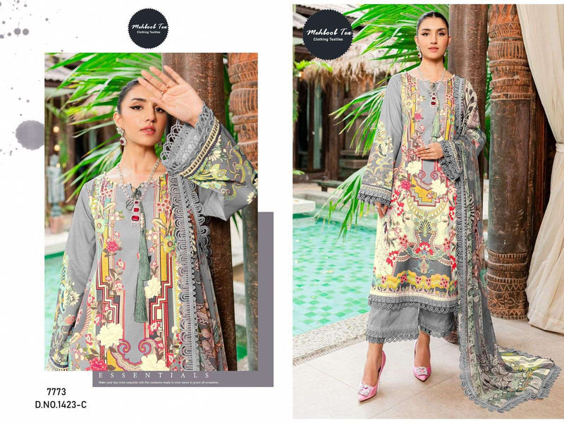 Mehboob Tex Design No 1423 1424 Cotton Patch Work Fancy Salwar Kameez