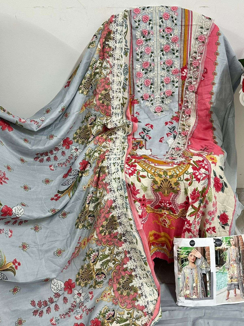 Mehboob Tex Design No 1423 1424 Cotton Patch Work Fancy Salwar Kameez