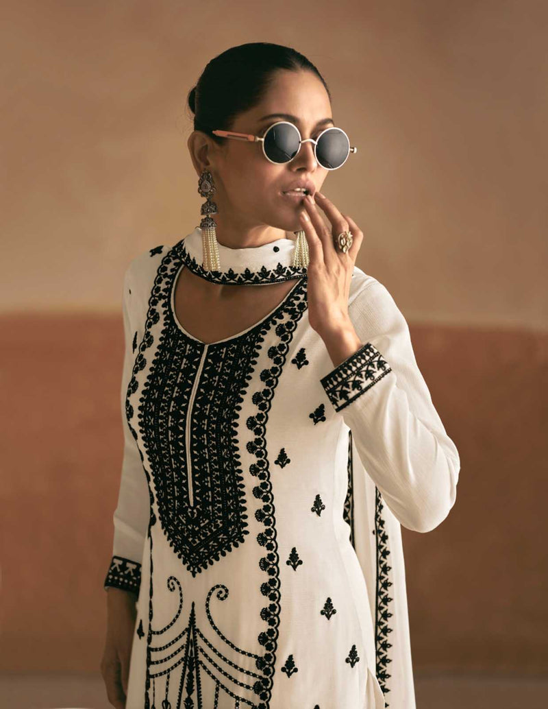Aashirwad Creation Meraki Chinnon Silk Readymade Kurti Set With Chinnon Silk Dupatta