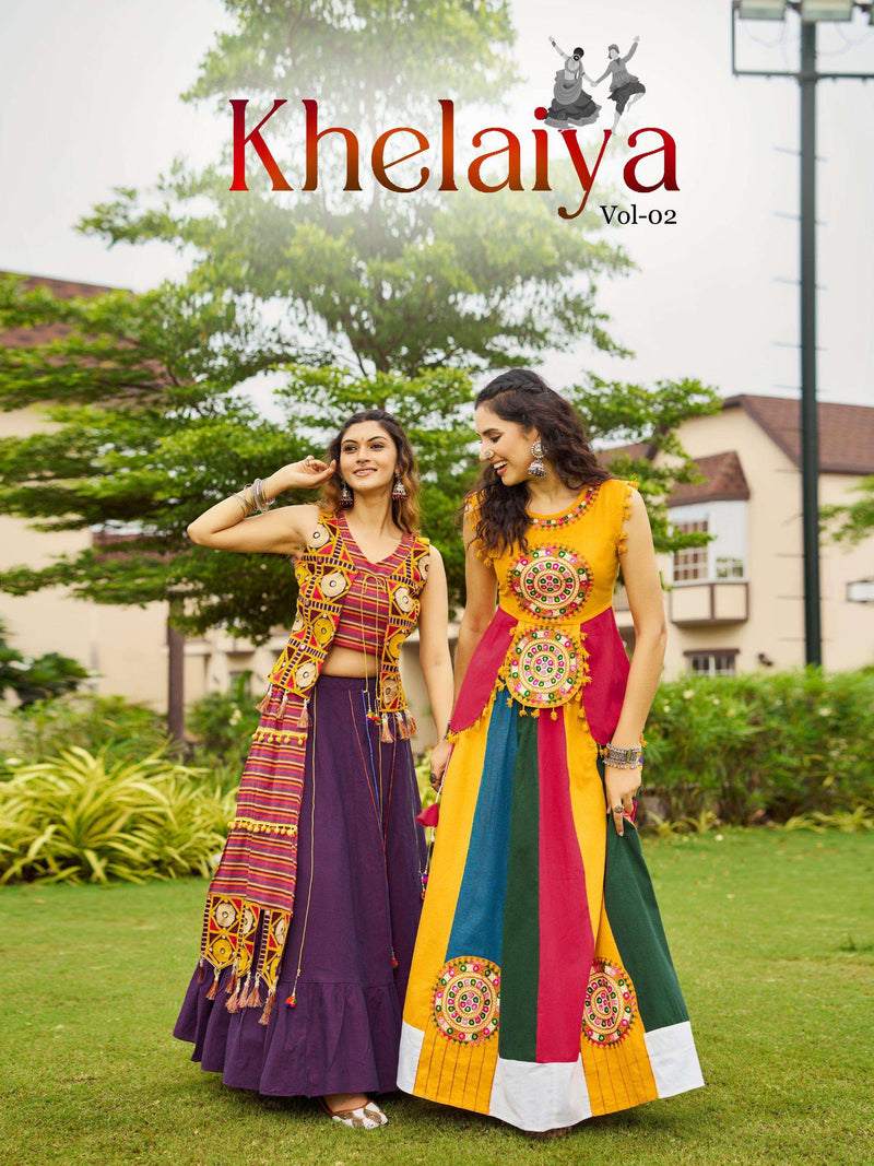 Mesmora Khelaiya Vol 2 Khadi Cotton Lehenga Choli Navratri Festival Wear Collection