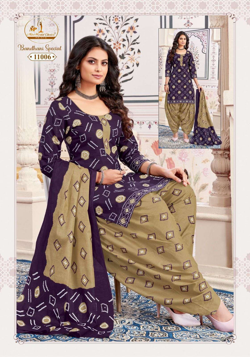Miss World Bandhani Special Vol 11 Cotton Daily Wear Salwar Suit