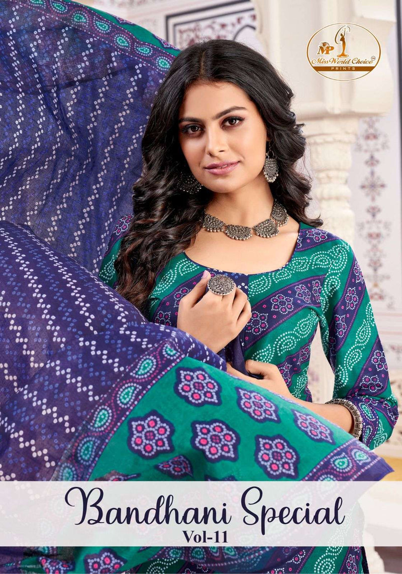 Miss World Bandhani Special Vol 11 Cotton Daily Wear Salwar Suit