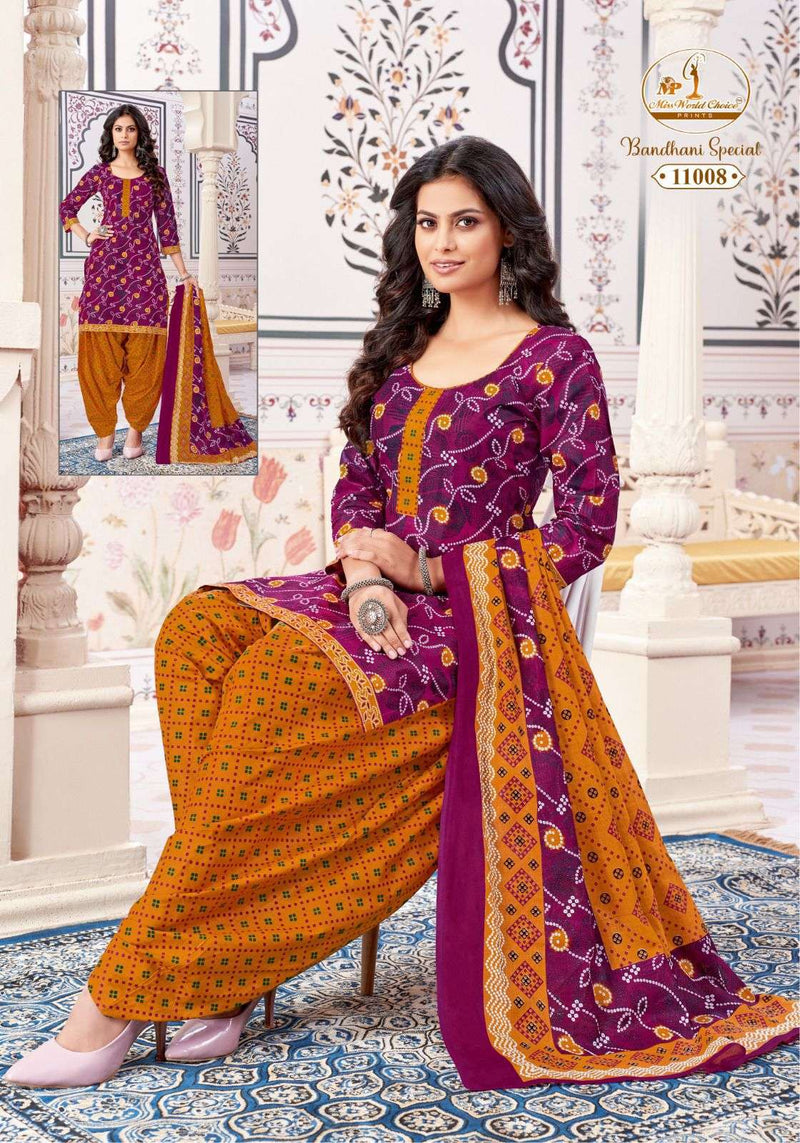 Miss World Bandhani Special Vol 11 Cotton Daily Wear Salwar Suit
