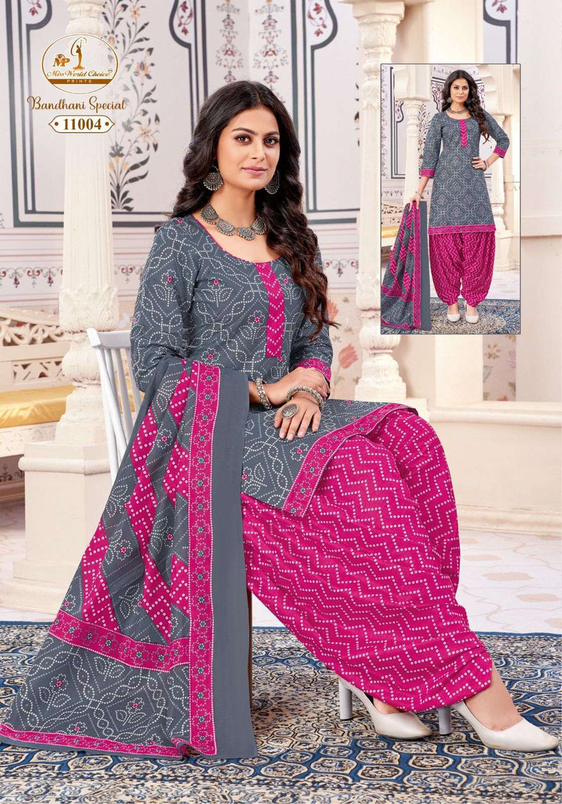 Miss World Bandhani Special Vol 11 Cotton Daily Wear Salwar Suit
