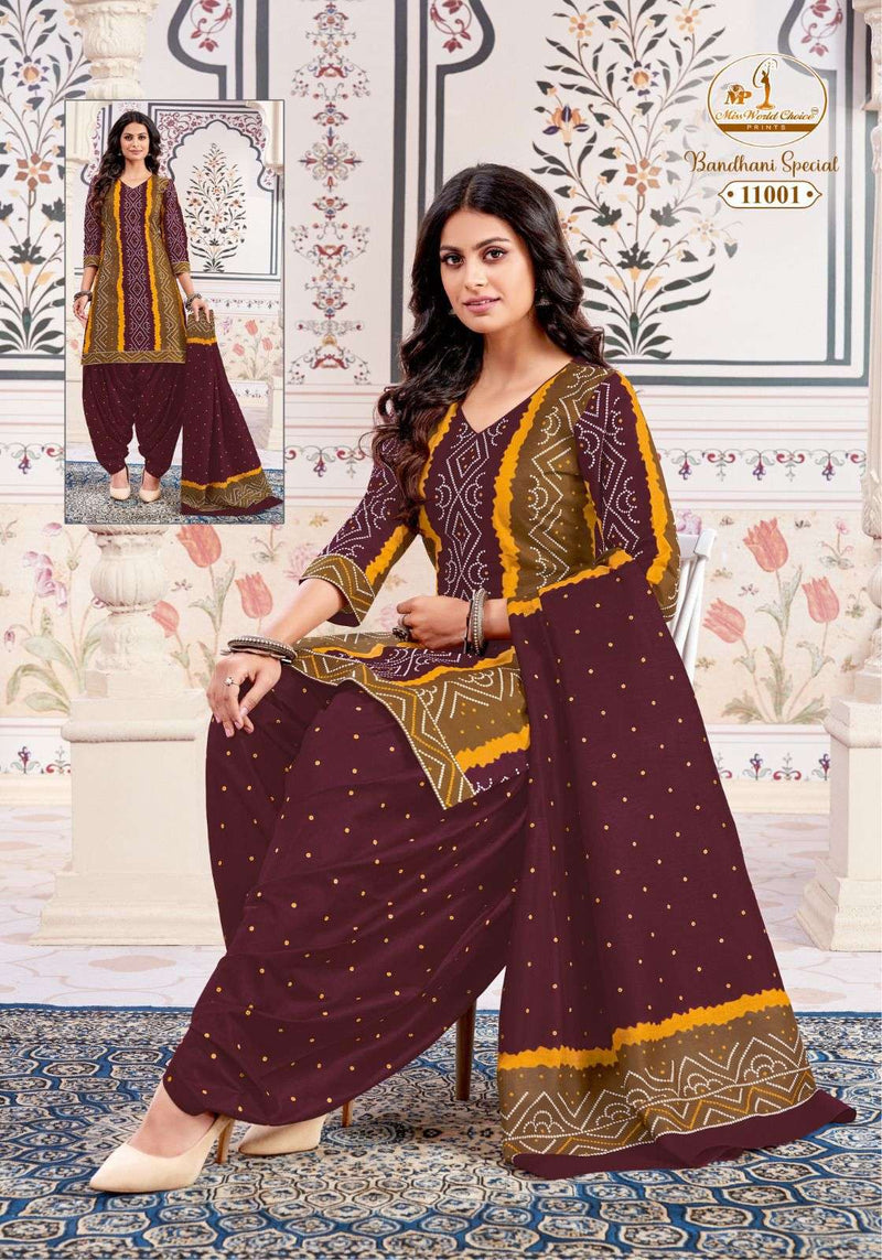 Miss World Bandhani Special Vol 11 Cotton Daily Wear Salwar Suit