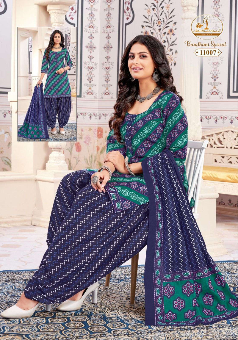 Miss World Bandhani Special Vol 11 Cotton Daily Wear Salwar Suit