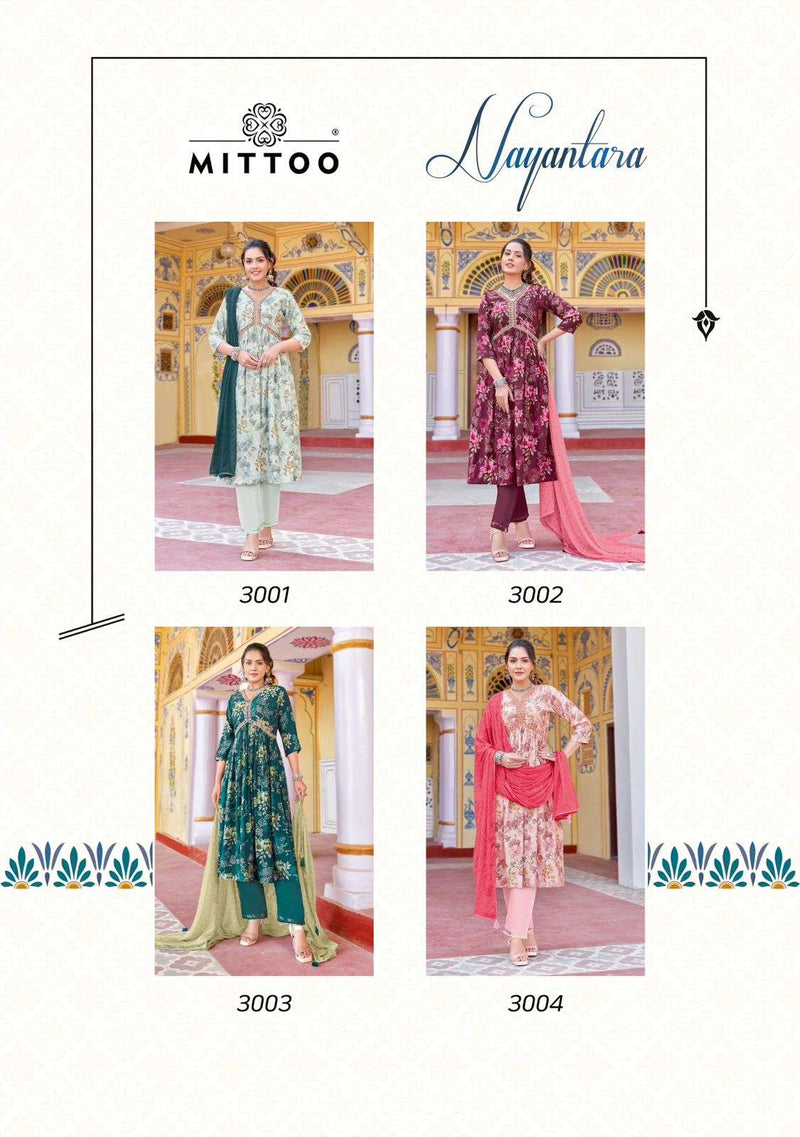 Mittoo Nayantara Modal Print Alia Cut Designer Kurti Pant Dupatta Set