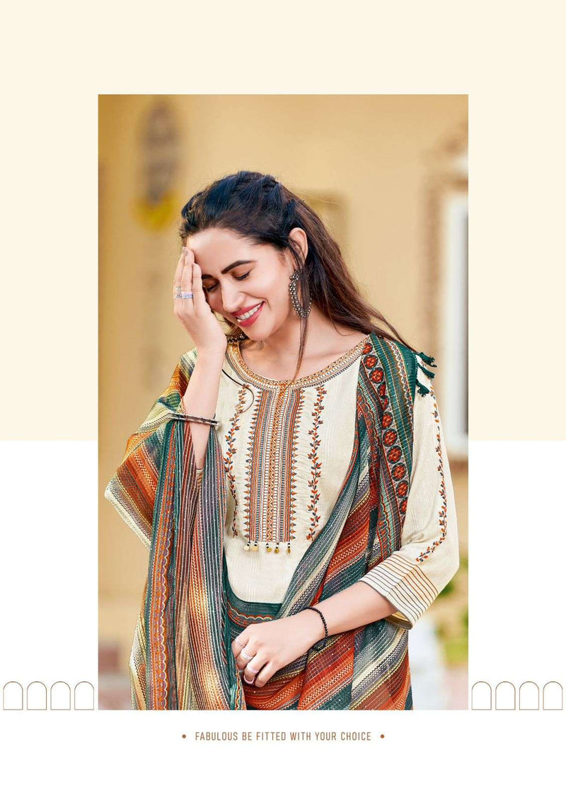 Mittoo Present Khwaish Fancy Neck Work Kurti With Pant And Digital Dupatta Catalog