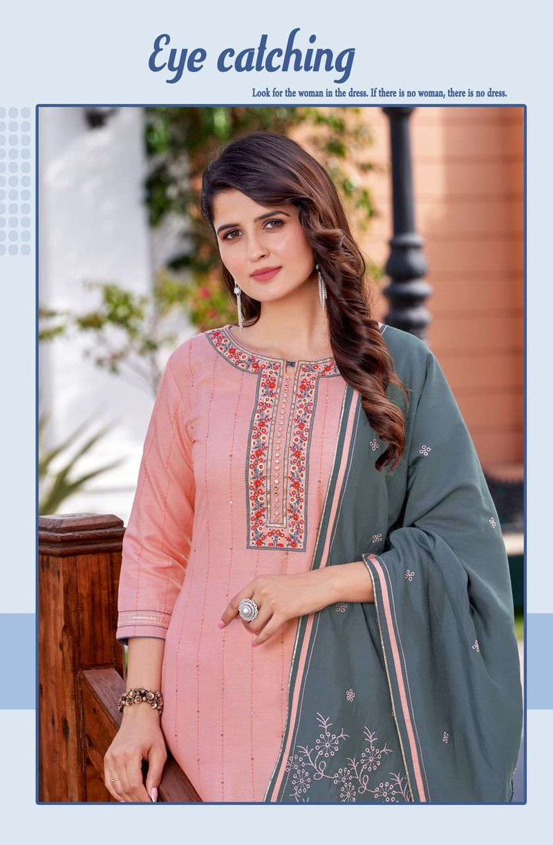 Mittoo Sajawat Rayon Embroidery Work Readymade Beautiful Salwar Kameez