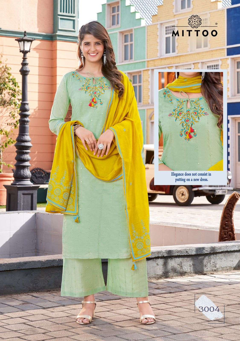 Mittoo Sajawat Rayon Embroidery Work Readymade Beautiful Salwar Kameez