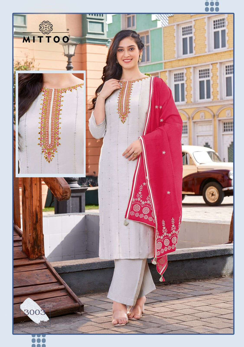 Mittoo Sajawat Rayon Embroidery Work Readymade Beautiful Salwar Kameez