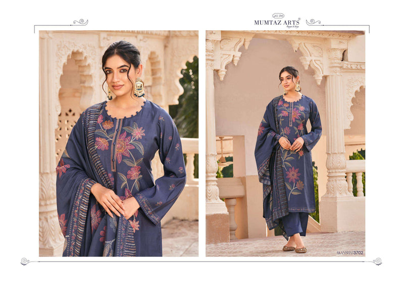 Mumtaz Arts Akansha Viscose Musline Digital Print Fancy Embroidery Work Fancy Salwar Suit