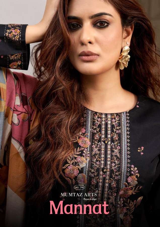 Mumtaz Arts Mannat Viscose Musline Digital Print Fancy Embroidery Work Salwar Kameez