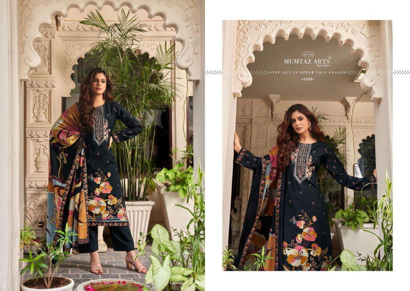 Mumtaz Arts Mannat Viscose Musline Digital Print Fancy Embroidery Work Salwar Kameez