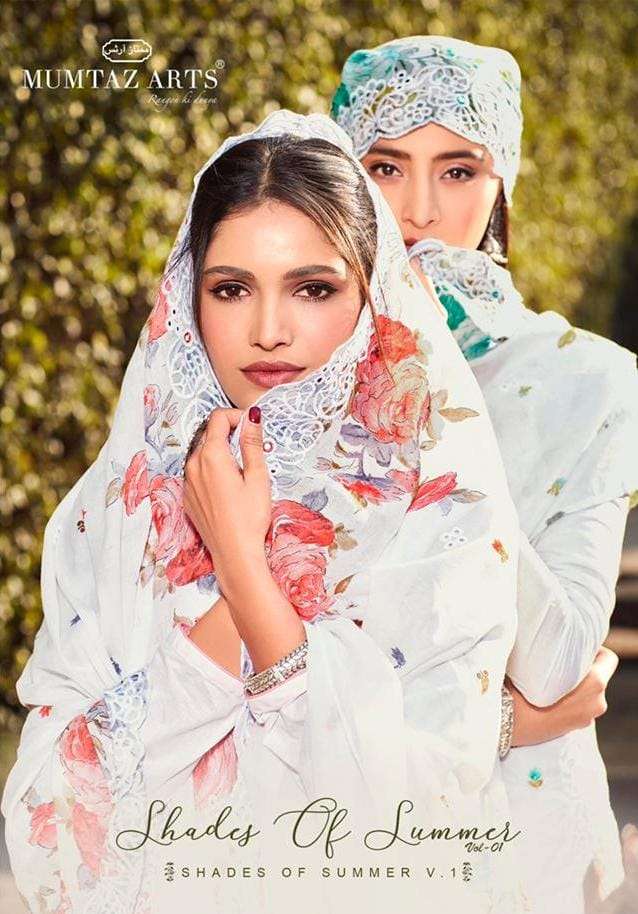 Mumtaz Arts Present Shades Of Summer Vol 1 Designer Fancy Work Unstitch Salwar Kameez
