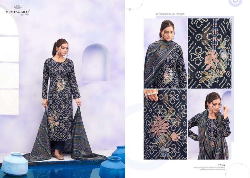 Mumtaz Arts Ruhani Jam Satin With Heavy Designer Embroidery Unstitched Salwar Suit