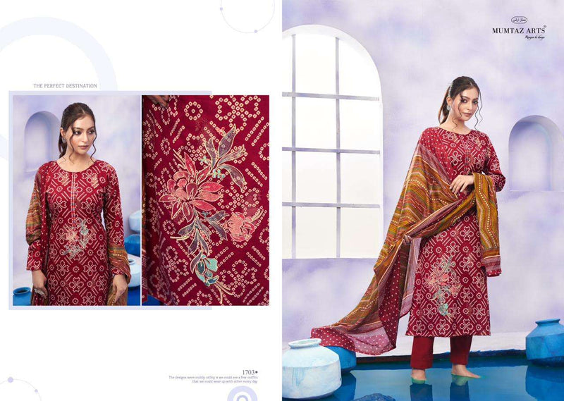 Mumtaz Arts Ruhani Jam Satin With Heavy Designer Embroidery Unstitched Salwar Suit