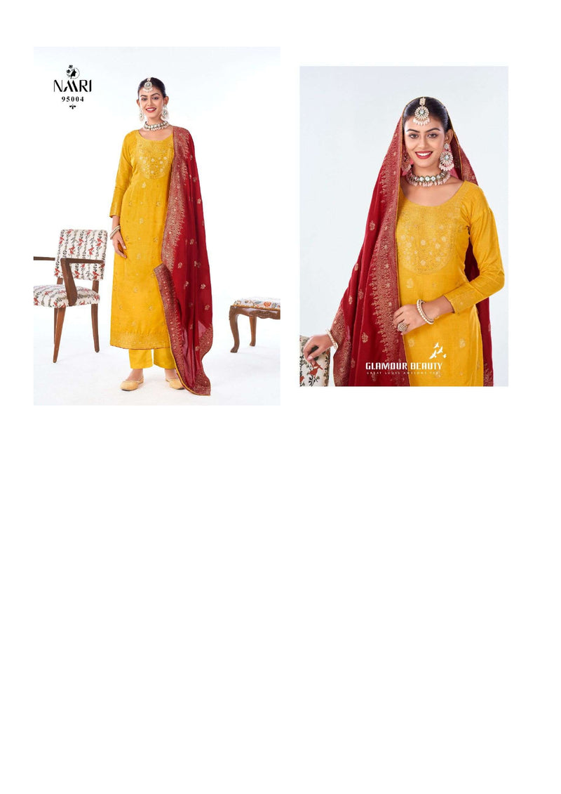 Naari Benz Vol 4 Muslin Jacquard Party Wear Salwar Suit