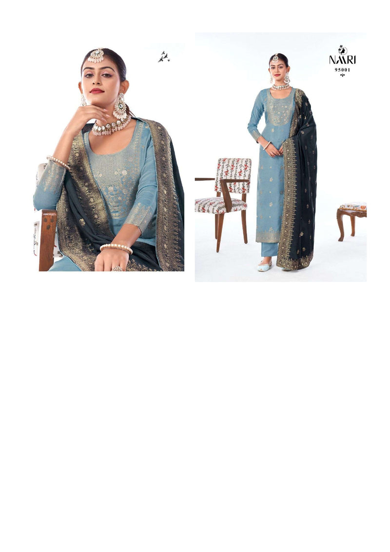 Naari Benz Vol 4 Muslin Jacquard Party Wear Salwar Suit