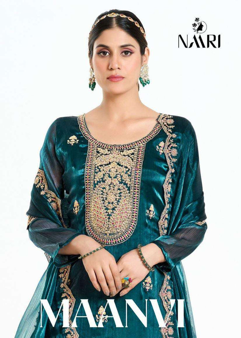 Naari Maanvi Silk Designer Wedding Wear Salwar Suit Collection