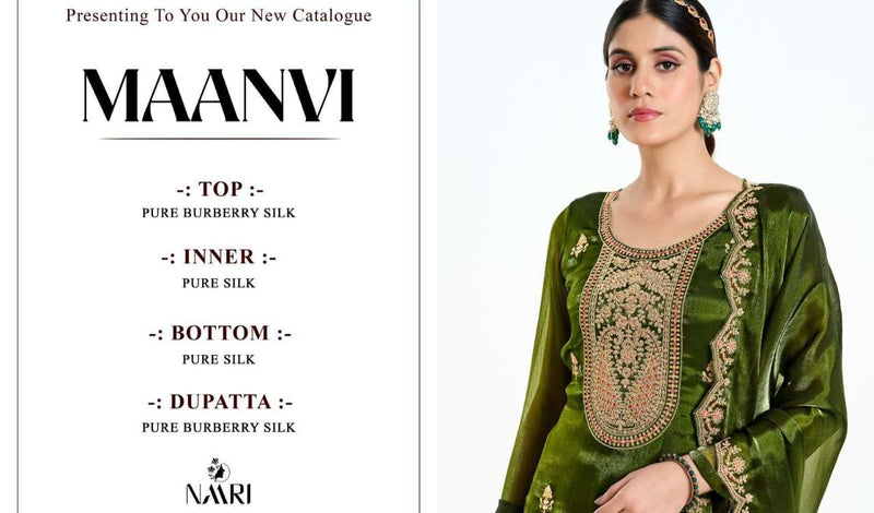 Naari Maanvi Silk Designer Wedding Wear Salwar Suit Collection
