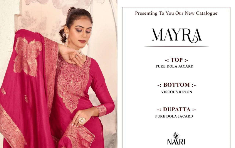 Naari Mayra Dola Jacquard Fancy Wedding Wear Salwar Suit Collection
